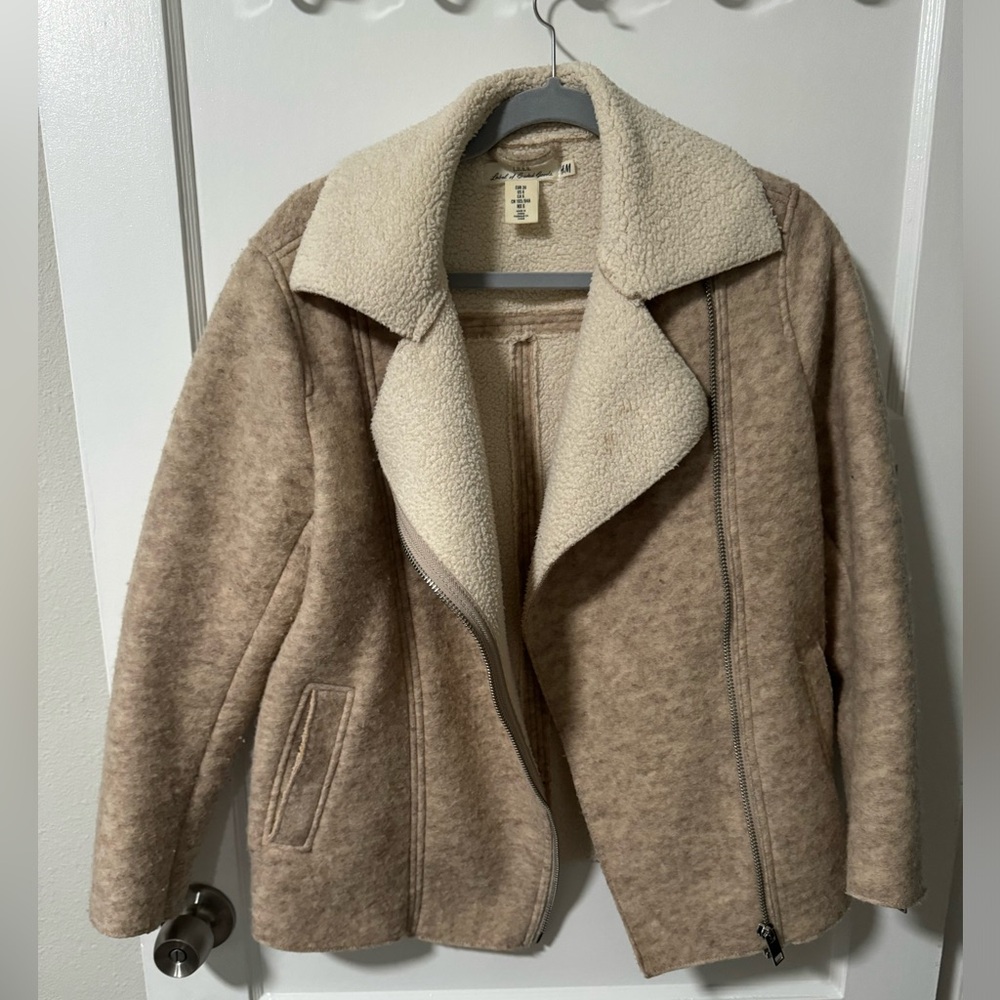 H&M warm jacket - cream colored
